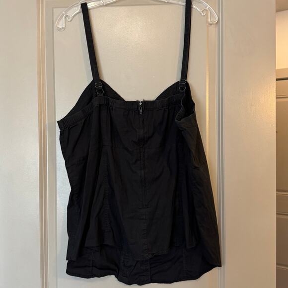 Torrid Women's Size 4X Black Poplin Lace-Up Cami Corset Lacing Sleeveless Top - Picture 3 of 10